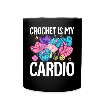Crochet Tricot Yarn Lover Crochet Is My Heart - Mug uni - noir - Devant