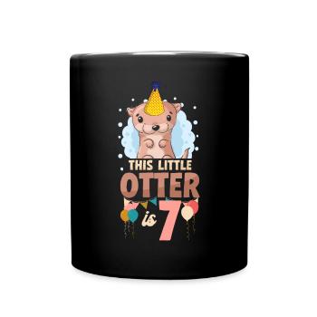 Anniversaire de la loutre Cette petite loutre - Mug uni - noir - Devant