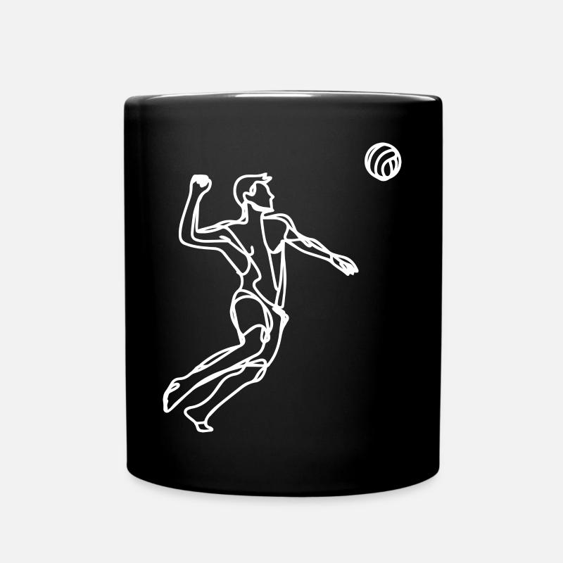 Croquis de beach-volley - Mug uni - noir