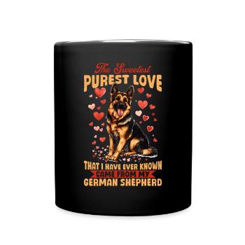 German Shepherd Lover Dog Owner - Full Colour Mug - black - Front