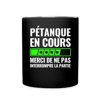 Pétanque In Progress - Full Colour Mug - black - Front