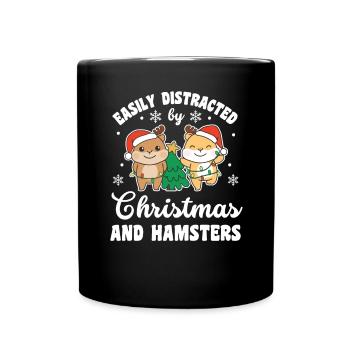 Facilement distrait par Noël et la thésaurisation - Mug uni - noir - Devant