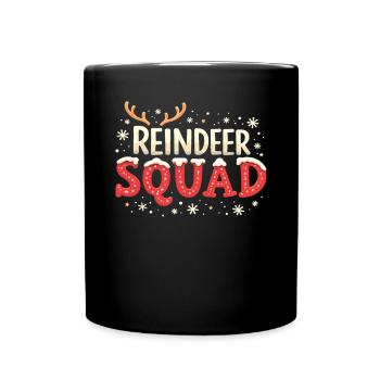 Reindeer Squad Reindeer Christmas Reindeer Xmas - Full Colour Mug - black - Front