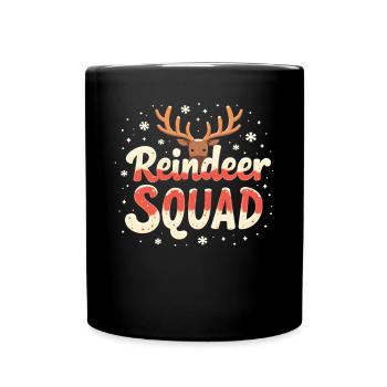 Reindeer Squad Reindeer Christmas Reindeer Xmas - Full Colour Mug - black - Front
