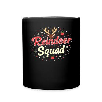 Reindeer Squad Reindeer Christmas Reindeer Xmas - Full Colour Mug - black - Front