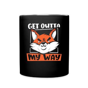 Dégage de mon chemin Renard roux Canidés Caninae Renard - Mug uni - noir - Devant