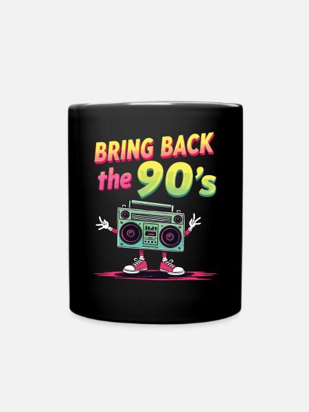 Ramenez la boombox rétro des années 90 - Mug uni - noir