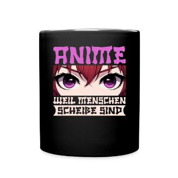Anime Manga Otaku Japan Kawaii Waifu Anime Cosplay - Tasse einfarbig - Schwarz - Vorne