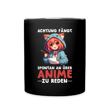 Anime Manga Otaku Japan Kawaii Waifu Anime Cosplay - Tasse einfarbig - Schwarz - Vorne