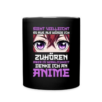 Anime Manga Otaku Japan Kawaii Waifu Anime Cosplay - Tasse einfarbig - Schwarz - Vorne
