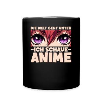 Anime Manga Otaku Japan Kawaii Waifu Anime Cosplay - Tasse einfarbig - Schwarz - Vorne