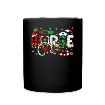 Nursing Students Nursing Nurse Merry Christmas Nu - Full Colour Mug - black - Front
