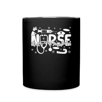 Nursing Hospital Nurse Merry Christmas Nurse - Full Colour Mug - black - Front