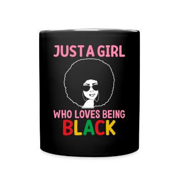 Mois de l’histoire des Noirs Fille africaine li - Mug uni - noir - Devant