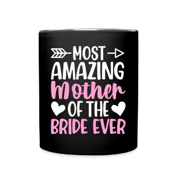 Fête de mariage Mère de la mariée Maman Incroyable Maman d - Mug uni - noir - Devant