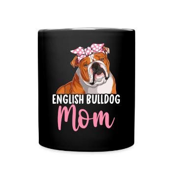 Bouledogue anglais Mère bouledogue Amoureuse - Mug uni - noir - Devant