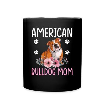 Bouledogue américain Mère bouledogue Amoureuse - Mug uni - noir - Devant