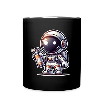 Graffiti Sprayer Astronaut - Full Colour Mug - black - Front