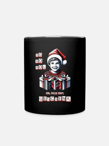 Kinder Beschenken - Tasse einfarbig - Schwarz
