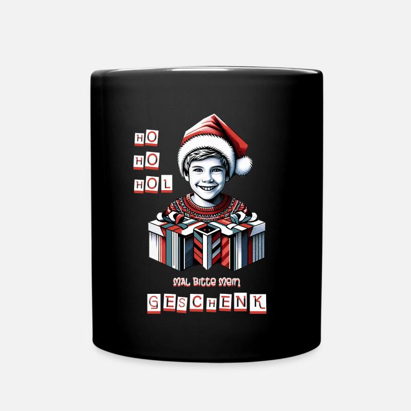 Kinder Beschenken - Tasse einfarbig - Schwarz