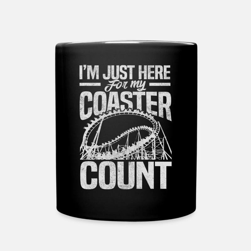 Vintage Rollercoaster Crew I Family Roller Coaster - Full Colour Mug - black