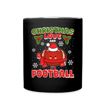 College Football Players Team Christmas Love - Full Colour Mug - black - Front