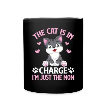 Cat Mom Gifts - Tasse einfarbig - Schwarz - Vorne