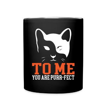 Cat Mom Gifts - Tasse einfarbig - Schwarz - Vorne