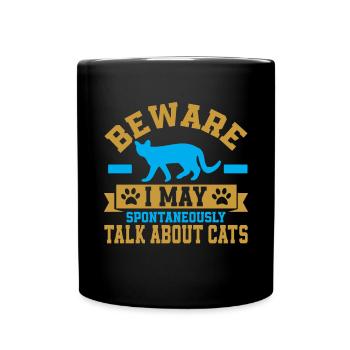 Cat Mom Gifts - Tasse einfarbig - Schwarz - Vorne
