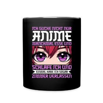 Anime Manga Otaku Japan Waifu Anime Girl Cosplay - Tasse einfarbig - Schwarz - Vorne