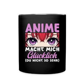 Anime Manga Otaku Japan Waifu Anime Girl Cosplay - Tasse einfarbig - Schwarz - Vorne