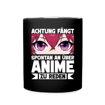 Anime Manga Otaku Japan Waifu Anime Girl Cosplay - Tasse einfarbig - Schwarz - Vorne