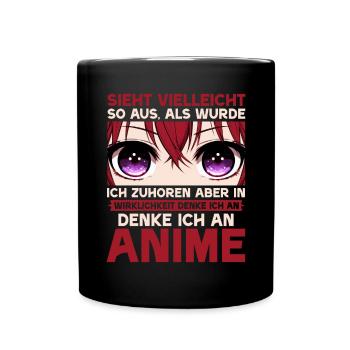 Anime Manga Otaku Japan Waifu Anime Girl Cosplay - Tasse einfarbig - Schwarz - Vorne