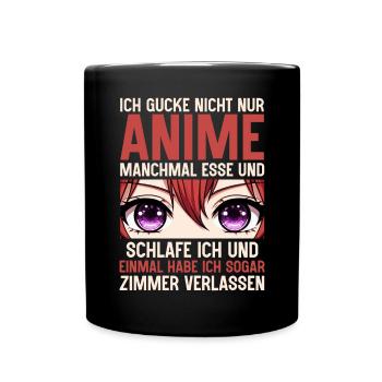 Anime Manga Otaku Japan Waifu Anime Girl Cosplay - Tasse einfarbig - Schwarz - Vorne