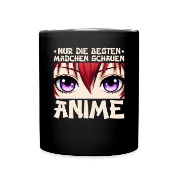 Anime Manga Otaku Japan Waifu Anime Girl Cosplay - Tasse einfarbig - Schwarz - Vorne