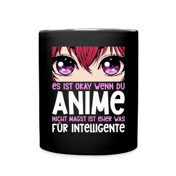 Anime Manga Otaku Japan Waifu Anime Girl Cosplay - Tasse einfarbig - Schwarz - Vorne