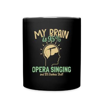 My Brain is 95% Opera Singing Opera House Lover - Full Colour Mug - black - Front