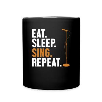 Eat Sleep Sing Repeat Opera House Tenor Singer - Full Colour Mug - black - Front