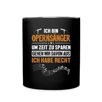 Opernsänger hat immer Recht Opera House Lover - Mug uni - noir - Devant