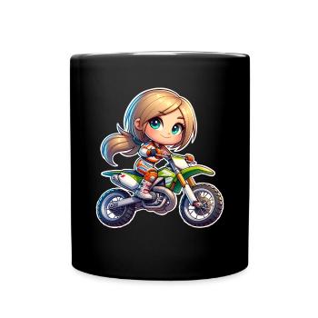 Motocross Femmes Filles Fille - Mug uni - noir - Devant