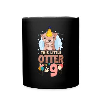 Anniversaire de la loutre Cette petite loutre - Mug uni - noir - Devant