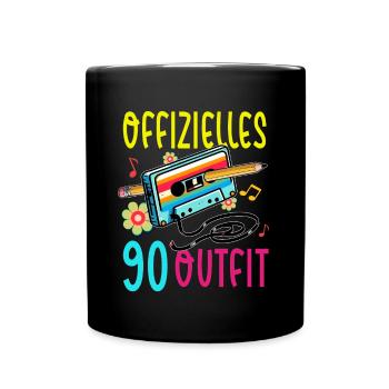 Kassetten Player Mixtape Musik 80er Vintage - Tasse einfarbig - Schwarz - Vorne