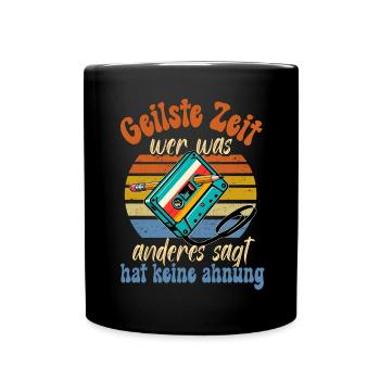 Kassetten Player Mixtape Musik 80er Vintage - Tasse einfarbig - Schwarz - Vorne