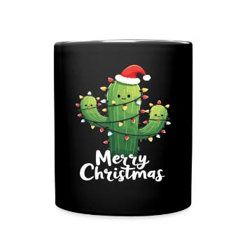 Cactus Christmas Cactus Cacti - Full Colour Mug - black - Front