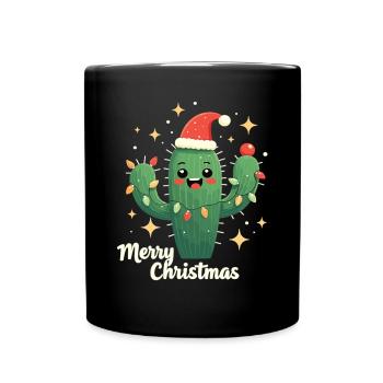Cactus Christmas Cactus Cacti - Full Colour Mug - black - Front