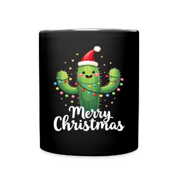 Cactus Christmas Cactus Cacti - Full Colour Mug - black - Front