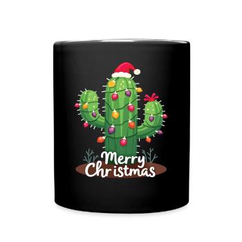 Cactus Christmas Cactus Cacti - Full Colour Mug - black - Front