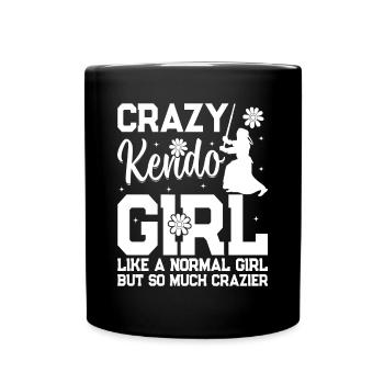 Kendo Filles Kendo Combattant Kendo Crazy Kendo girl - Mug uni - noir - Devant