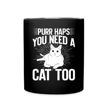 Cat Mom Gifts - Tasse einfarbig - Schwarz - Vorne