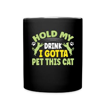 Cat Mom Gifts - Tasse einfarbig - Schwarz - Vorne